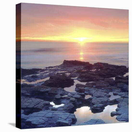 Sunset Cliffs Tidepools on the Pacific Ocean Reflecting the Sunset, San Diego, California, USA-Christopher Talbot Frank-Stretched Canvas