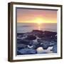 Sunset Cliffs Tidepools on the Pacific Ocean Reflecting the Sunset, San Diego, California, USA-Christopher Talbot Frank-Framed Photographic Print