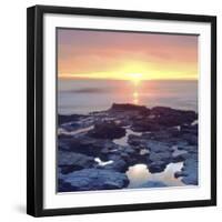 Sunset Cliffs Tidepools on the Pacific Ocean Reflecting the Sunset, San Diego, California, USA-Christopher Talbot Frank-Framed Photographic Print