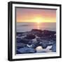 Sunset Cliffs Tidepools on the Pacific Ocean Reflecting the Sunset, San Diego, California, USA-Christopher Talbot Frank-Framed Photographic Print