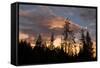 Sunset Clouds and Moon, Yellowstone-Vincent James-Framed Stretched Canvas