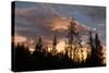 Sunset Clouds and Moon, Yellowstone-Vincent James-Stretched Canvas