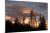 Sunset Clouds and Moon, Yellowstone-Vincent James-Mounted Photographic Print
