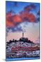 Sunset Clouds Over Coit Tower, San Francisco Icon Travel-Vincent James-Mounted Photographic Print