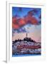 Sunset Clouds Over Coit Tower, San Francisco Icon Travel-Vincent James-Framed Photographic Print