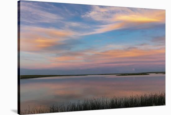 Sunset clouds reflection at Medicine Lake National Wildlife Refuge, Montana, USA-Chuck Haney-Stretched Canvas