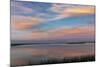 Sunset clouds reflection at Medicine Lake National Wildlife Refuge, Montana, USA-Chuck Haney-Mounted Photographic Print