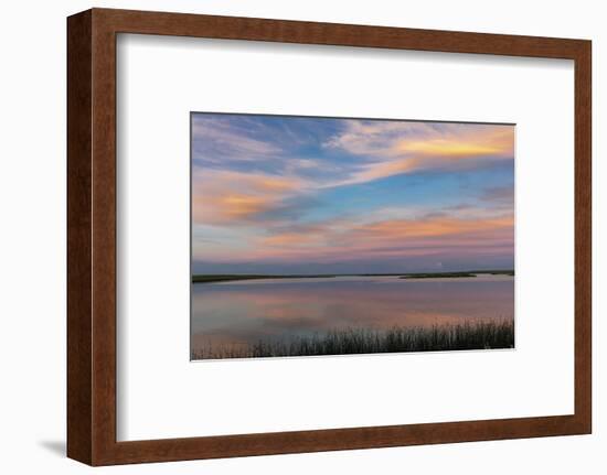 Sunset clouds reflection at Medicine Lake National Wildlife Refuge, Montana, USA-Chuck Haney-Framed Photographic Print