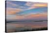 Sunset clouds reflection at Medicine Lake National Wildlife Refuge, Montana, USA-Chuck Haney-Stretched Canvas