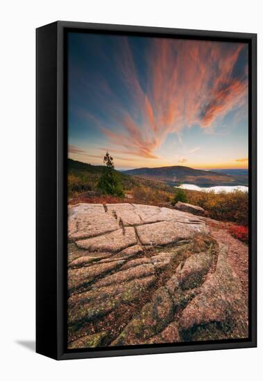 Sunset Cloudscape at Cadillac Mountain, Acadia National Park, Maine-Vincent James-Framed Stretched Canvas