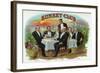 Sunset Club Brand Cigar Box Label-Lantern Press-Framed Art Print