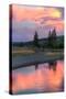 Sunset Color at Gibbon River, Yellowstone-Vincent James-Stretched Canvas