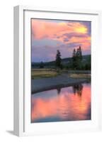 Sunset Color at Gibbon River, Yellowstone-Vincent James-Framed Photographic Print