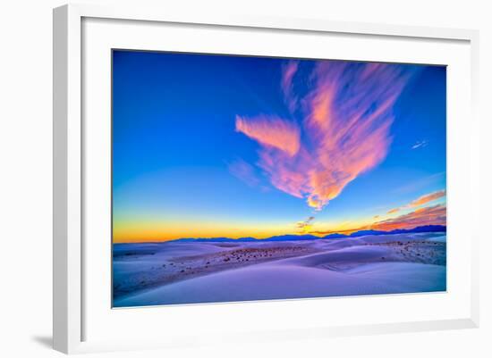 Sunset Colors over White Sands National Monument, New Mexico-Stocktrek Images-Framed Photographic Print