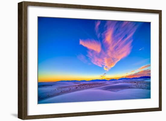 Sunset Colors over White Sands National Monument, New Mexico-Stocktrek Images-Framed Photographic Print