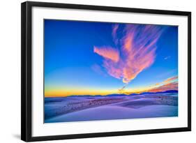 Sunset Colors over White Sands National Monument, New Mexico-Stocktrek Images-Framed Photographic Print