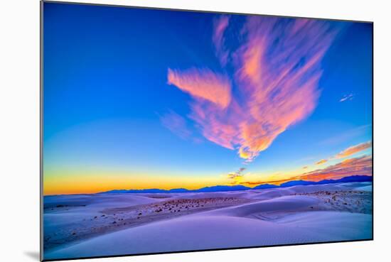 Sunset Colors over White Sands National Monument, New Mexico-Stocktrek Images-Mounted Photographic Print