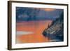 Sunset Colors the Waters at Crater Lake National Park, Oregon, Usa-Chuck Haney-Framed Photographic Print