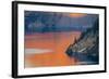 Sunset Colors the Waters at Crater Lake National Park, Oregon, Usa-Chuck Haney-Framed Photographic Print