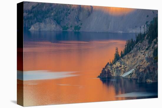 Sunset Colors the Waters at Crater Lake National Park, Oregon, Usa-Chuck Haney-Stretched Canvas