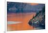 Sunset Colors the Waters at Crater Lake National Park, Oregon, Usa-Chuck Haney-Framed Photographic Print