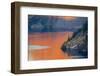 Sunset Colors the Waters at Crater Lake National Park, Oregon, Usa-Chuck Haney-Framed Photographic Print