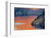 Sunset Colors the Waters at Crater Lake National Park, Oregon, Usa-Chuck Haney-Framed Photographic Print