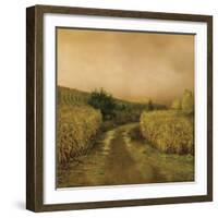 Sunset Cornfield-Dawne Polis-Framed Art Print