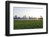 Sunset, Corniche Street, Golden Mile, Skyline, Backlight-Axel Schmies-Framed Photographic Print