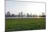 Sunset, Corniche Street, Golden Mile, Skyline, Backlight-Axel Schmies-Mounted Photographic Print