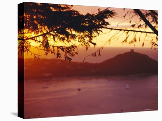 Sunset, Corsica, France-Fraser Hall-Stretched Canvas