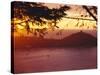 Sunset, Corsica, France-Fraser Hall-Stretched Canvas