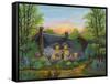 Sunset Cottage-Bonnie B. Cook-Framed Stretched Canvas