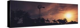 Sunset, Cowboys, Texas, USA-null-Stretched Canvas