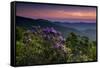 Sunset, Cowee Mountain Landscape, Blue Ridge Parkway, North Carolina-Howie Garber-Framed Stretched Canvas