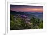 Sunset, Cowee Mountain Landscape, Blue Ridge Parkway, North Carolina-Howie Garber-Framed Photographic Print