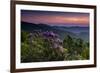 Sunset, Cowee Mountain Landscape, Blue Ridge Parkway, North Carolina-Howie Garber-Framed Photographic Print