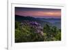 Sunset, Cowee Mountain Landscape, Blue Ridge Parkway, North Carolina-Howie Garber-Framed Photographic Print