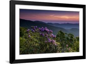 Sunset, Cowee Mountain Landscape, Blue Ridge Parkway, North Carolina-Howie Garber-Framed Photographic Print