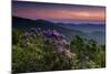 Sunset, Cowee Mountain Landscape, Blue Ridge Parkway, North Carolina-Howie Garber-Mounted Photographic Print