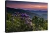 Sunset, Cowee Mountain Landscape, Blue Ridge Parkway, North Carolina-Howie Garber-Stretched Canvas