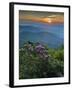 Sunset, Cowee Mountain Landscape, Blue Ridge Parkway, North Carolina-Howie Garber-Framed Premium Photographic Print