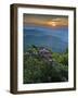 Sunset, Cowee Mountain Landscape, Blue Ridge Parkway, North Carolina-Howie Garber-Framed Photographic Print