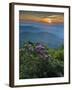 Sunset, Cowee Mountain Landscape, Blue Ridge Parkway, North Carolina-Howie Garber-Framed Photographic Print