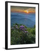 Sunset, Cowee Mountain Landscape, Blue Ridge Parkway, North Carolina-Howie Garber-Framed Photographic Print