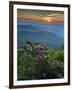 Sunset, Cowee Mountain Landscape, Blue Ridge Parkway, North Carolina-Howie Garber-Framed Photographic Print