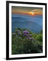 Sunset, Cowee Mountain Landscape, Blue Ridge Parkway, North Carolina-Howie Garber-Framed Photographic Print