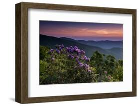 Sunset, Cowee Mountain Landscape, Blue Ridge Parkway, North Carolina-Howie Garber-Framed Photographic Print