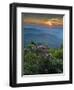 Sunset, Cowee Mountain Landscape, Blue Ridge Parkway, North Carolina-Howie Garber-Framed Premium Photographic Print