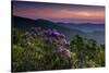 Sunset, Cowee Mountain Landscape, Blue Ridge Parkway, North Carolina-Howie Garber-Stretched Canvas